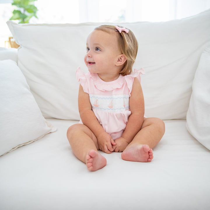 Set Sail Smocked Pima Bubble-Primrose