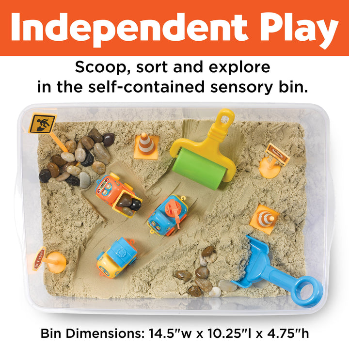 Sensory Bin Construction Zone Activity Bin for Kids