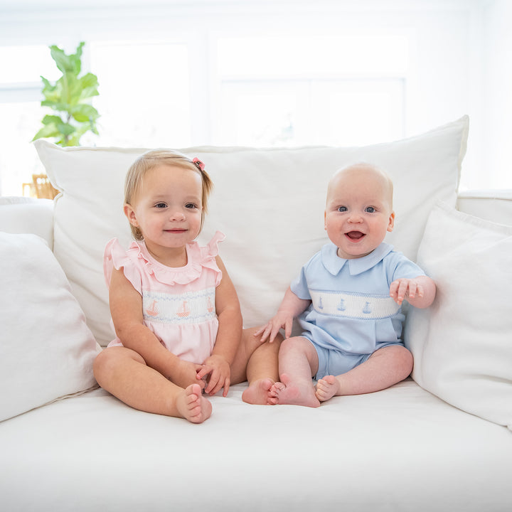 Set Sail Smocked Pima Bubble-Primrose