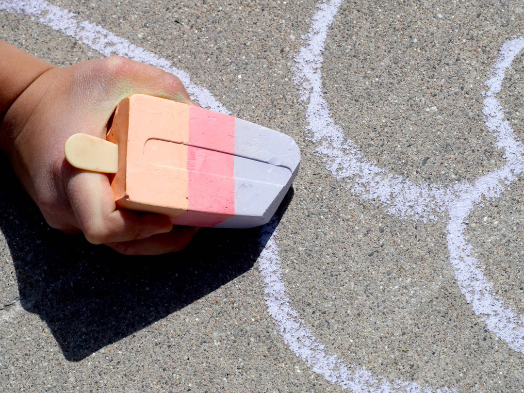 3 Color Popsicle Glitter Chalk 6 Pack