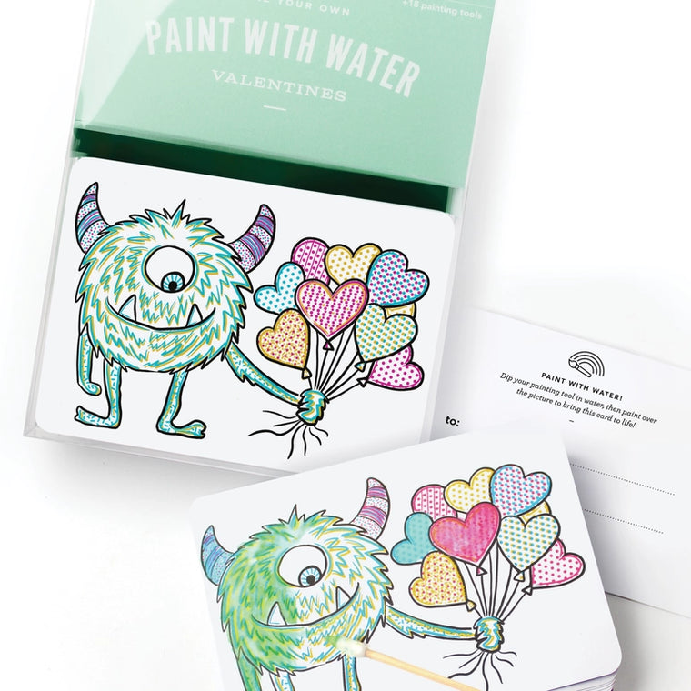 Paint with Water Valentines - Monster (Set of 18)