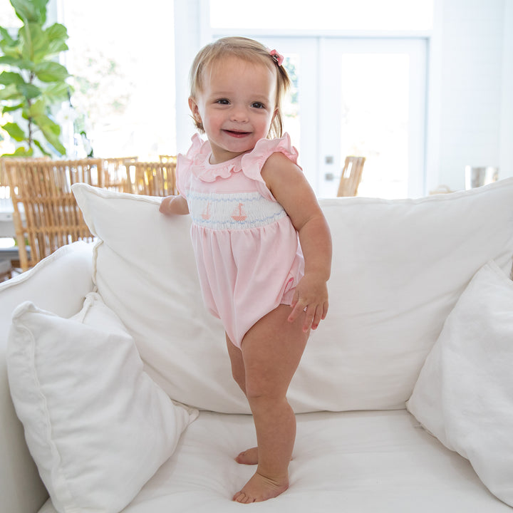 Set Sail Smocked Pima Bubble-Primrose