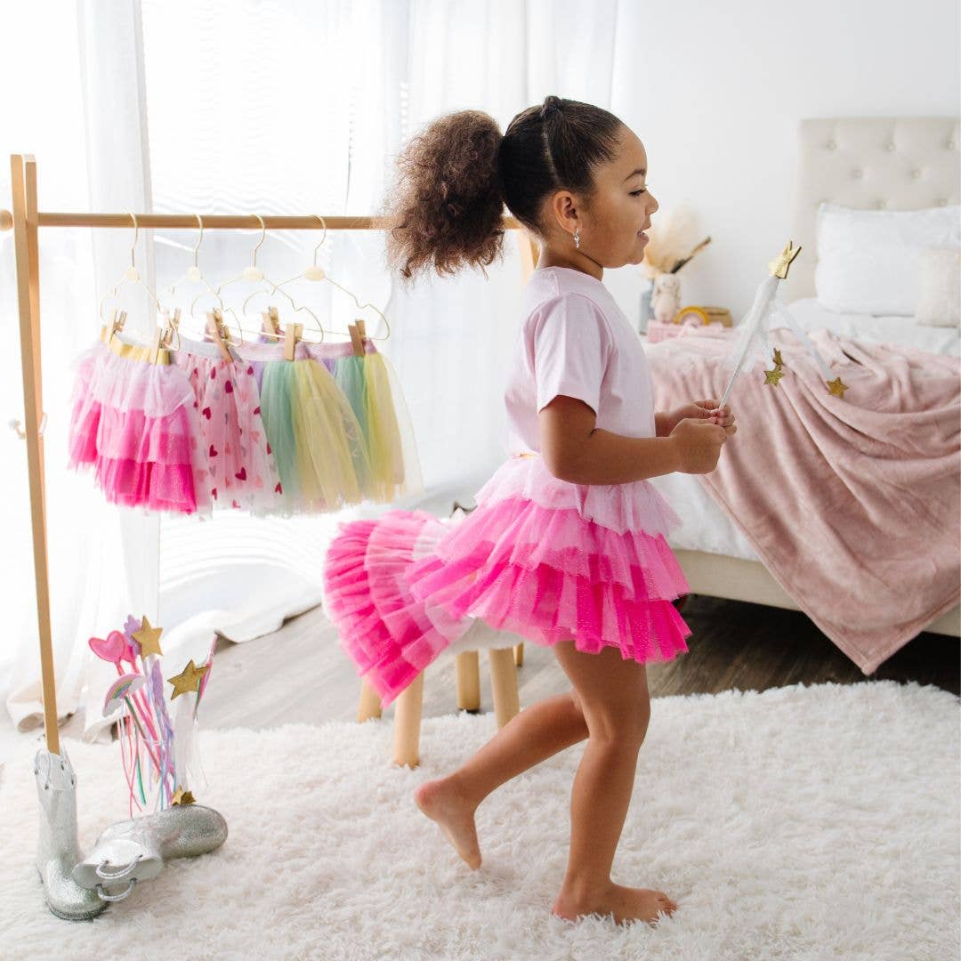 Pink Petal Tutu - Dress Up Skirt - Kids  Tutu: 2-4Y