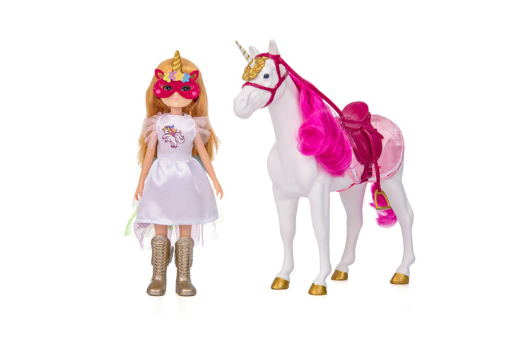 Unicorn Lottie Dress Up Doll & Set