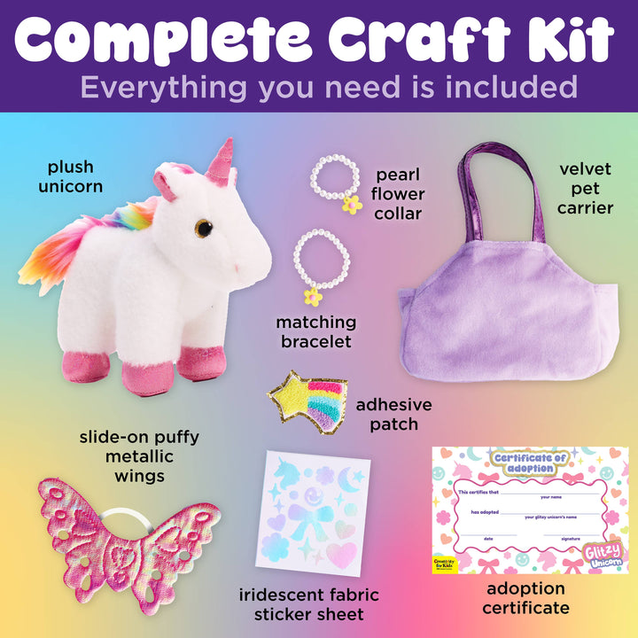 Decorate a Glitzy Unicorn DIY Craft Kit for Kids