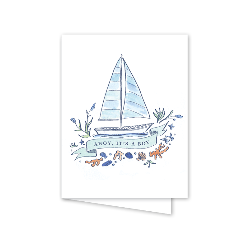 Ahoy It's A Boy Baby Card