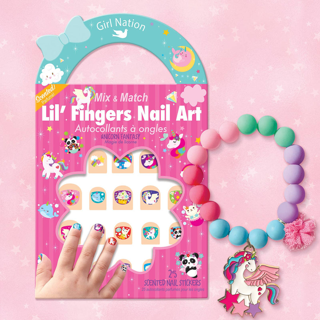 Magical Unicorn Bracelet and Nail Sticker Girly Gift Pack