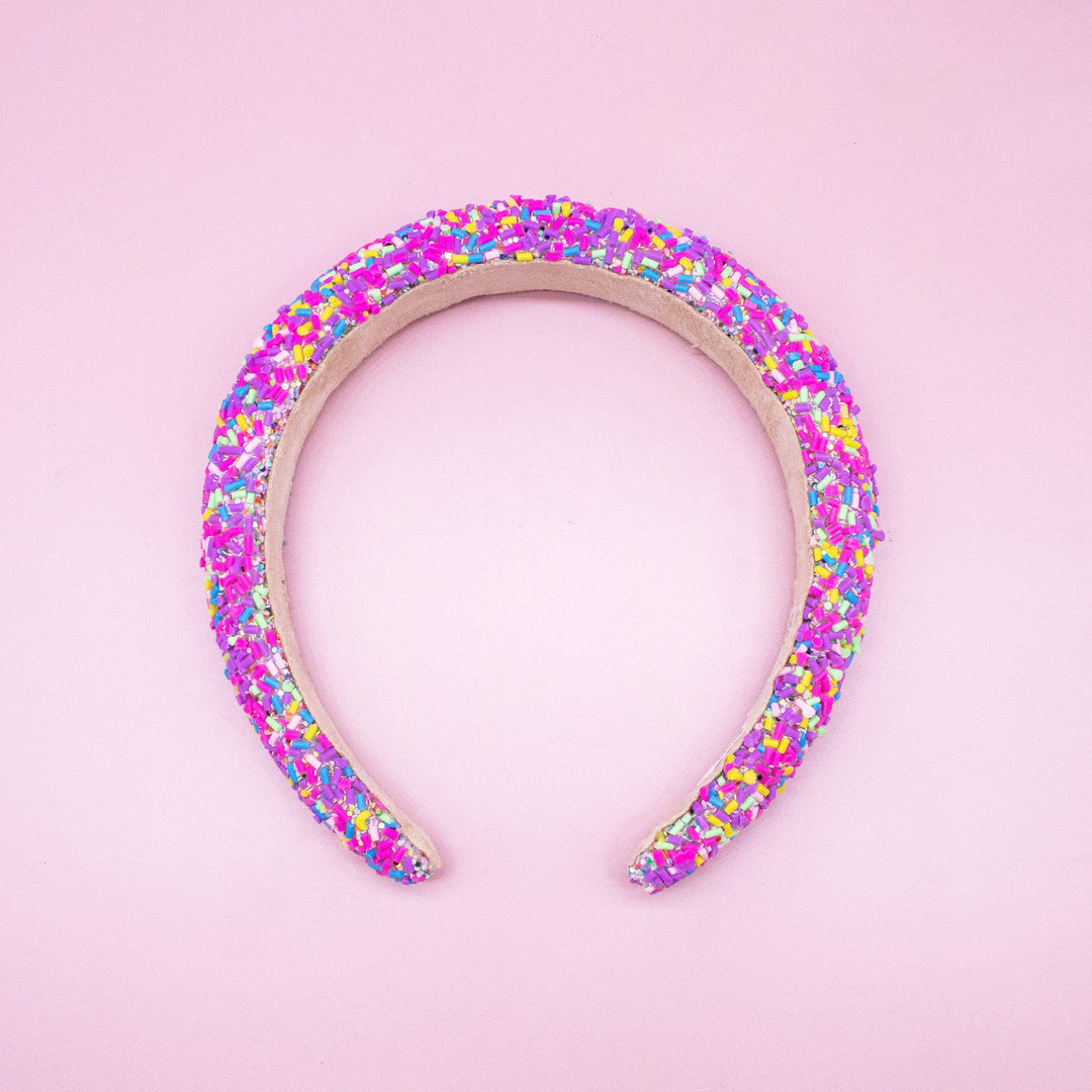 Padded Sprinkles Headband: Purple