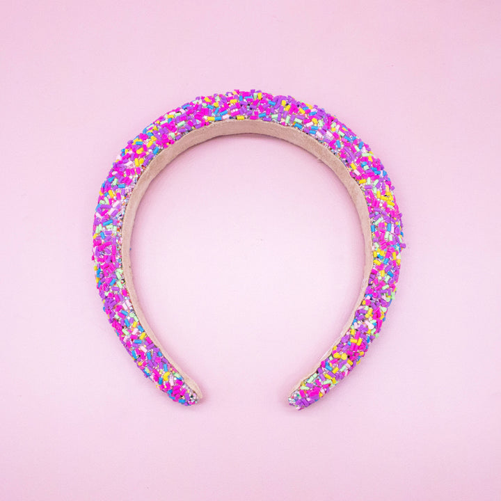 Padded Sprinkles Headband: Purple