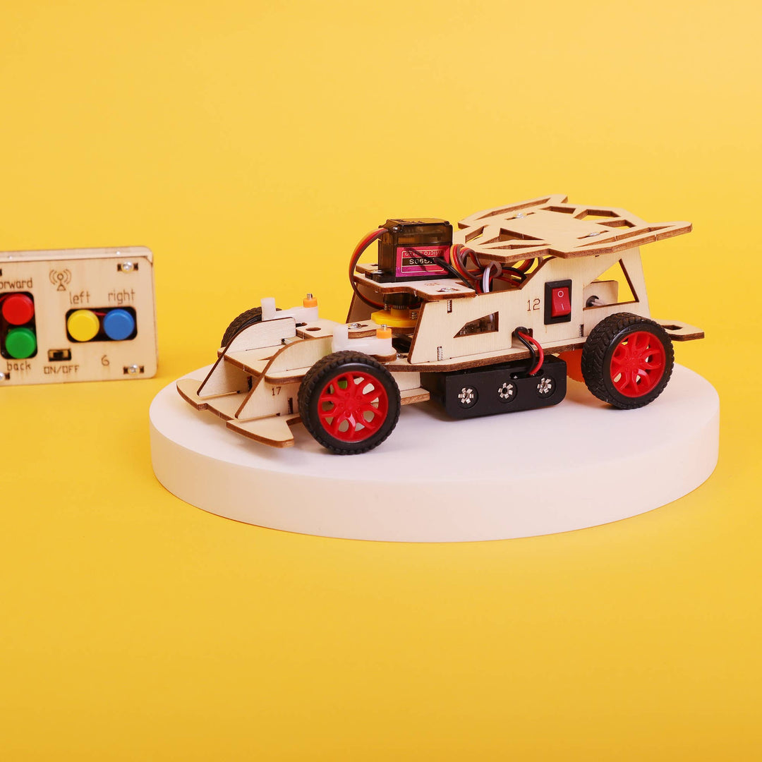 Steering Remote Controlled Car DIY Kit, Educational STEM Toy