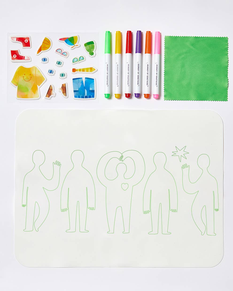 Wipeable Silicone Coloring Mat - Friends