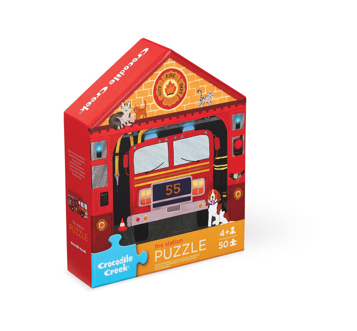 50-Piece Flat House Puzzle - Fire House