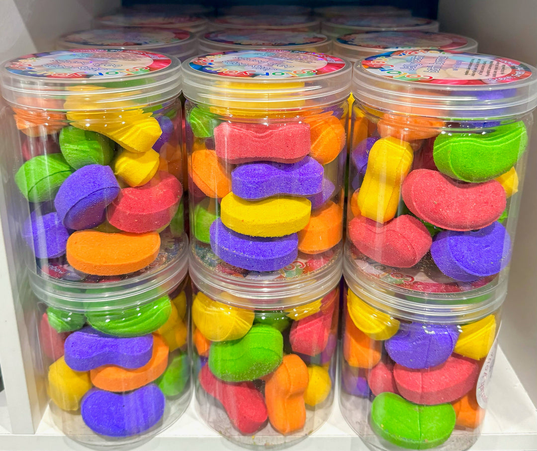 Jar of Jelly Bean Bath Bombs