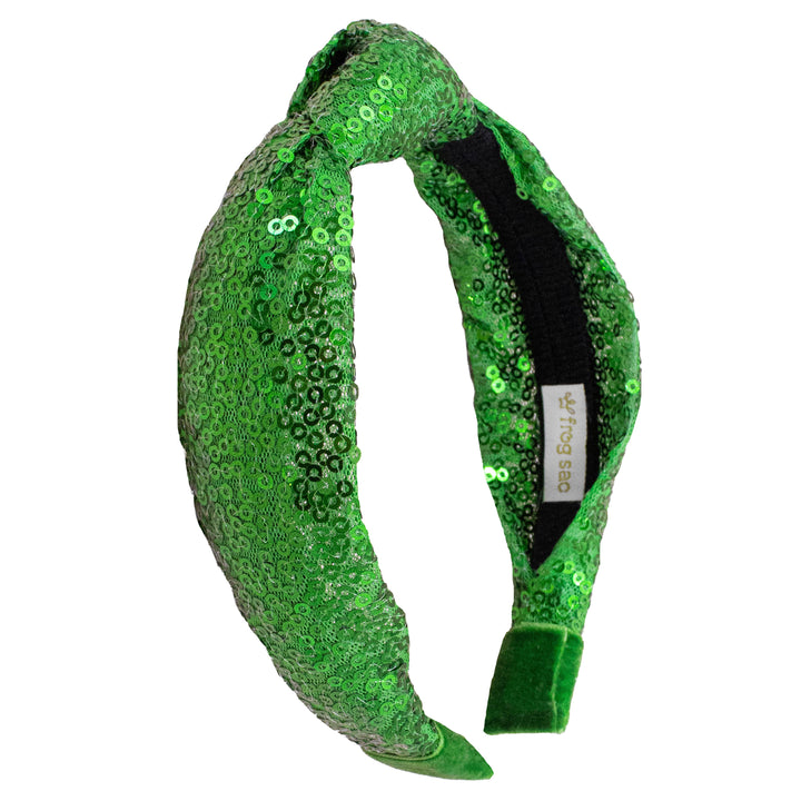 Sequin Knot Headband - Valentine's, Christmas, St. Patrick's: Green