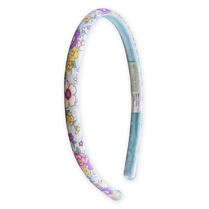 Thin Floral Headband - Non Slip Hair Accessories for Kids: Light Blue
