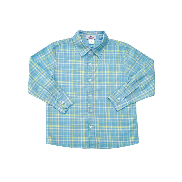 Boy's Button Down-Maritime Plaid
