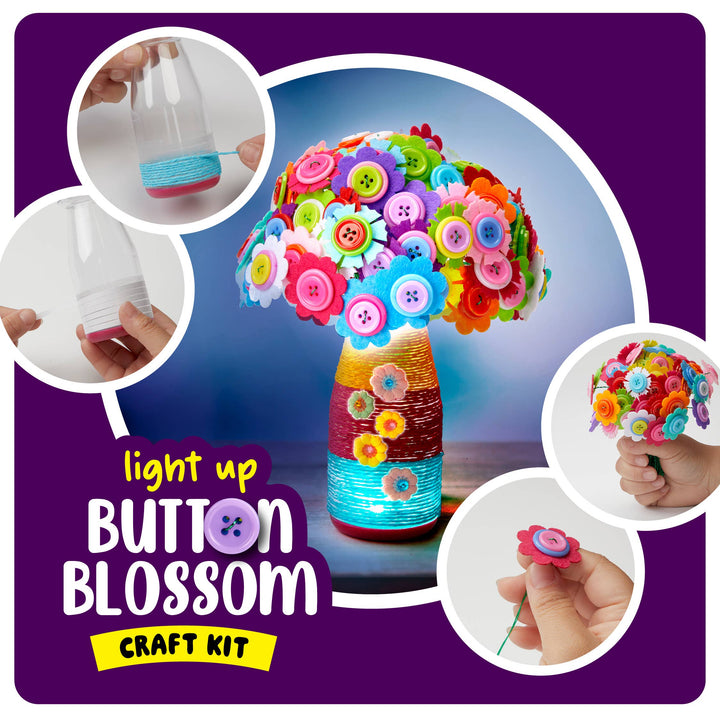 Light Up Button Flower Craft Kit
