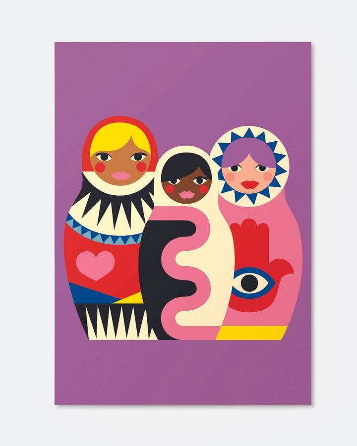 Paint by Numbers Kit & Canvas for Kids - Babushkas