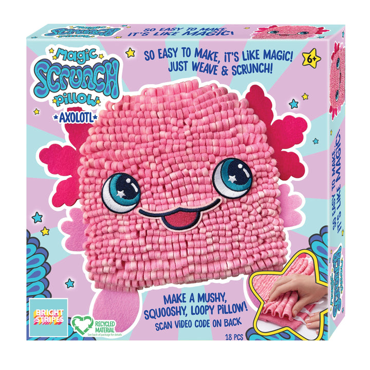 Magic Scrunch Pillow- Axolotl