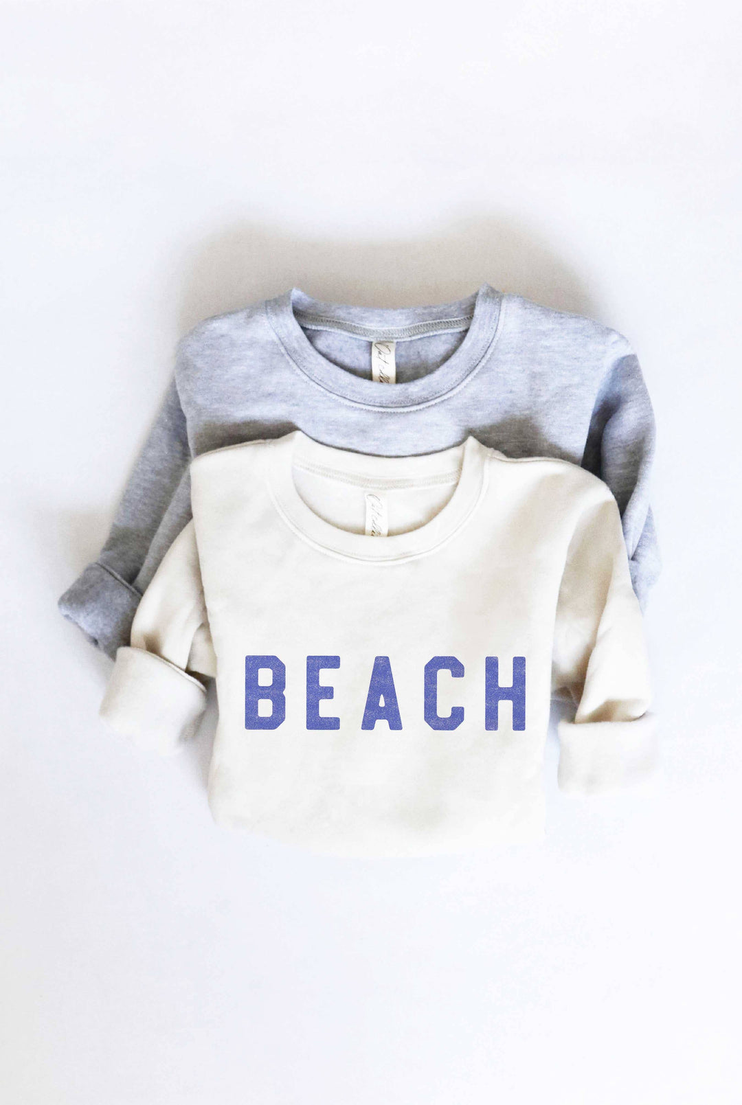 BEACH Toddler Unisex Graphic Sweatshirt-HEATHER DUST