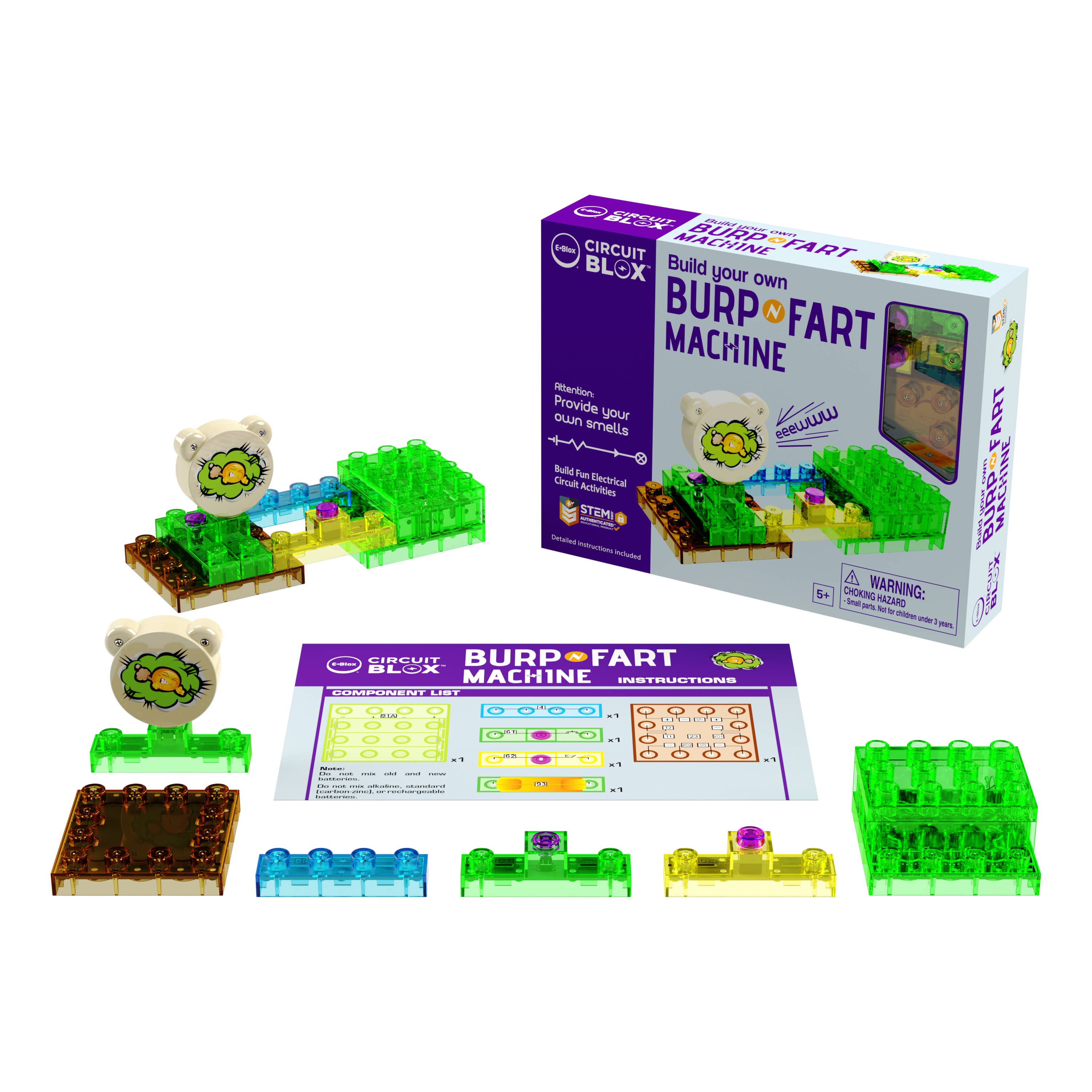 Build Your Own Burp n Fart Machine E-Blox β Nantucket Kids