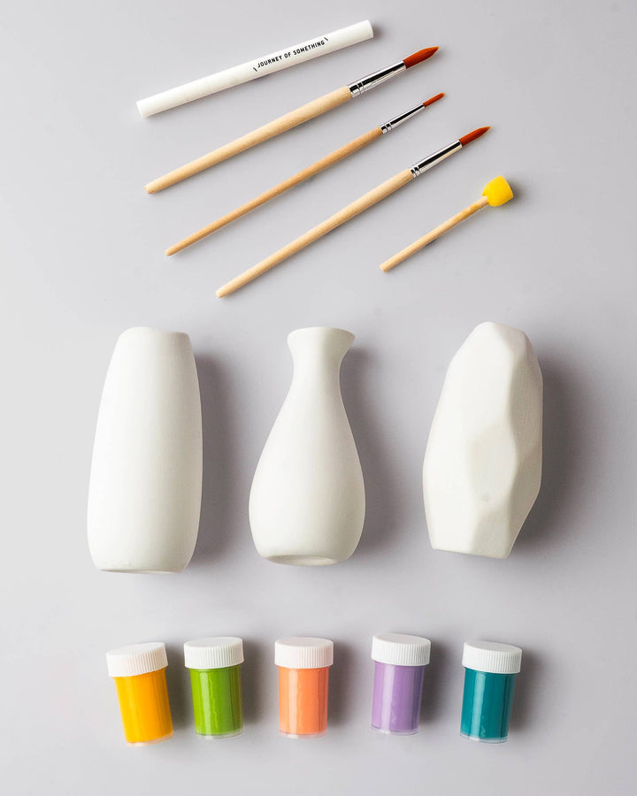 Paint Your Own Vase Kit - DIY Ceramic Vase Painting Set
