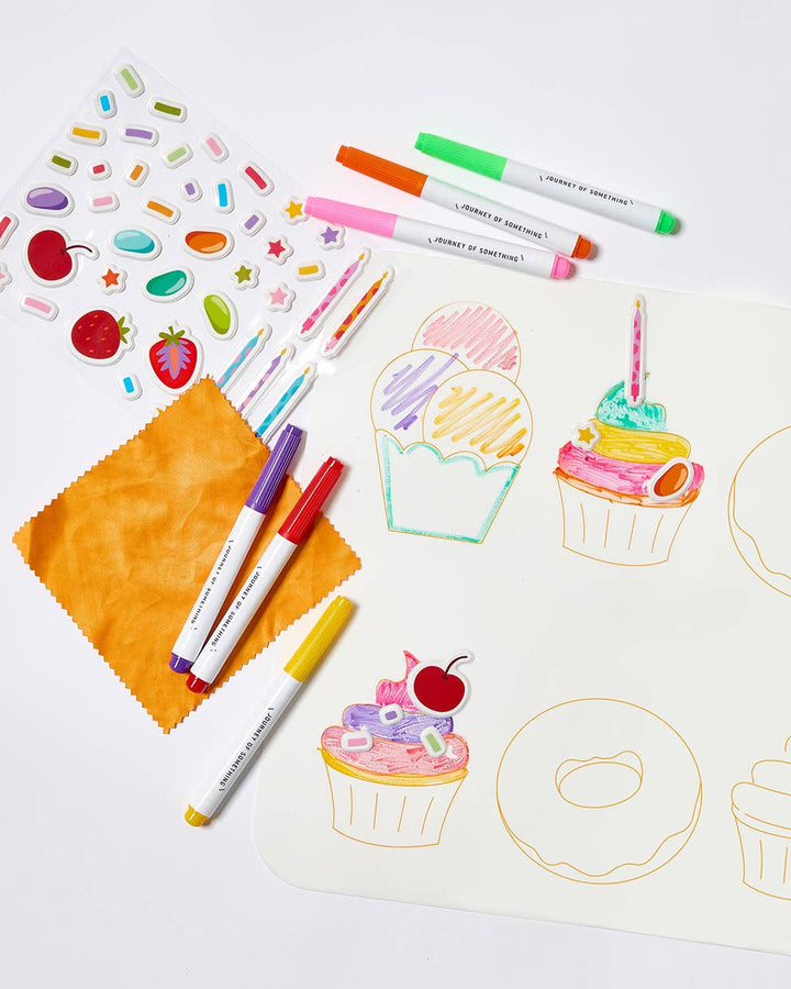 Wipeable Silicone Coloring Mat - Sweet As