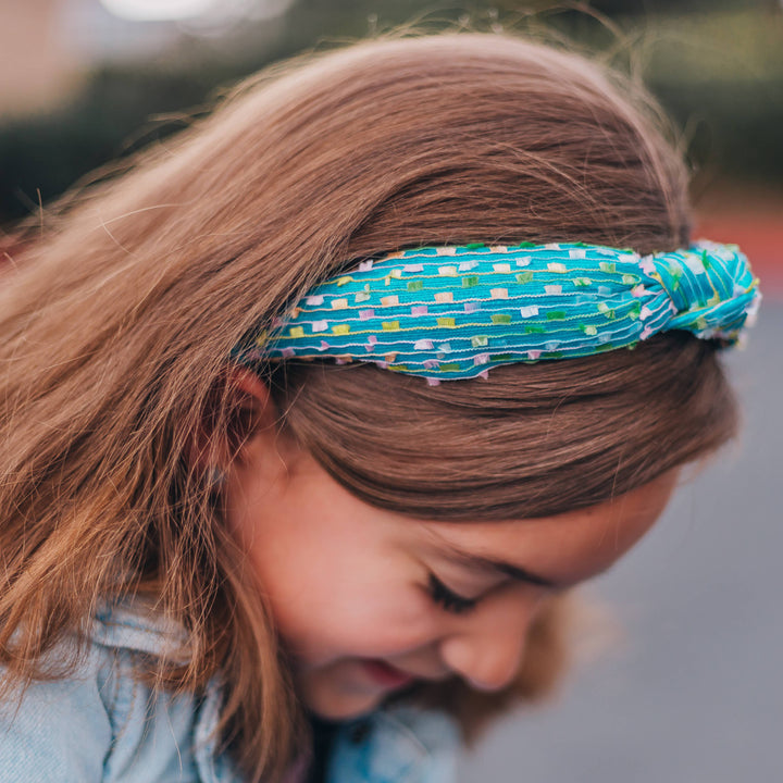 Kids Knot Headband - Confetti Hair Accessories for Girls: Gold