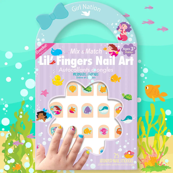 Lil' Fingers Nail Art Stickers- Mermaids & Friends