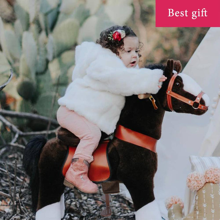 PonyCycle Ride-On Chocolate Brown Horse Model U for age 3-5