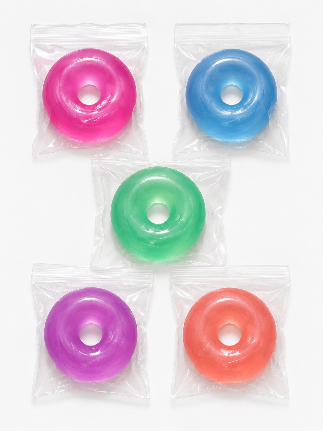 FEELZiES™ Jelly Donut Squishy™ – Wearable Sensory Fidget: Berry Jam