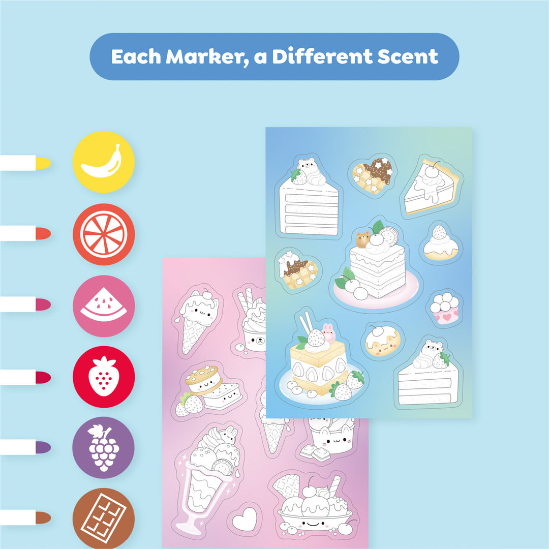 Scented Stacks Of Stickers - Dreamy Desserts
