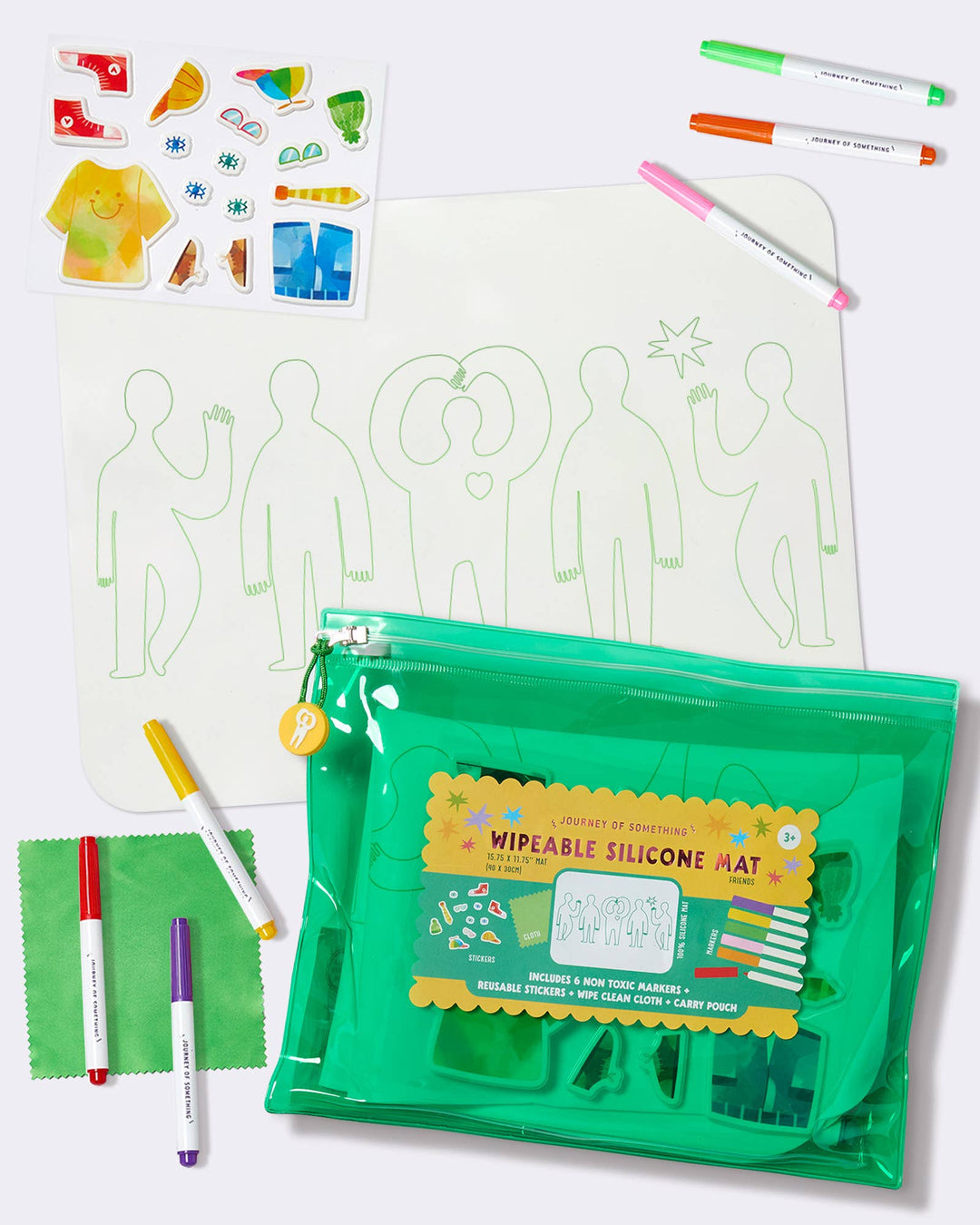 Wipeable Silicone Coloring Mat - Friends