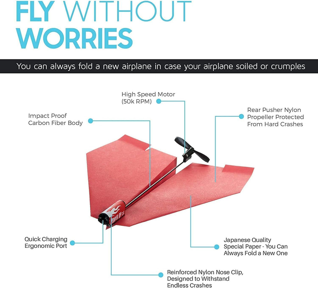 POWERUP 2.0 Paper Airplane Conversion Kit | Electric Motor for DIY Paper Planes