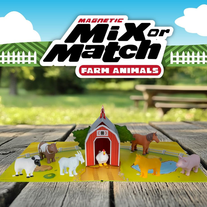 Mini Magnetic Mix or Match Animals - Farm Animals