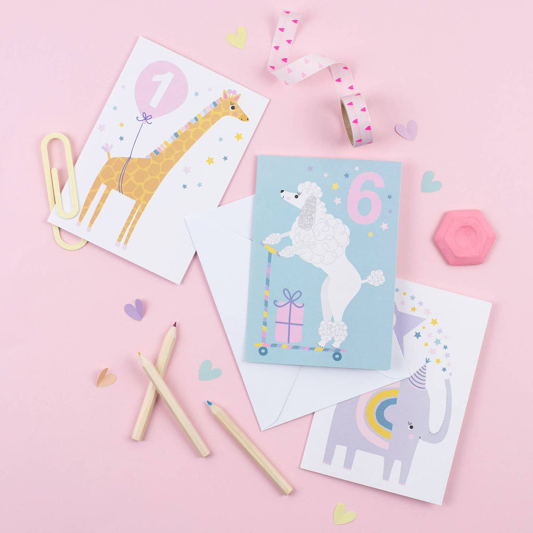 Age 2 Purple Kid's Birthday Card | Children’s Birthday Card