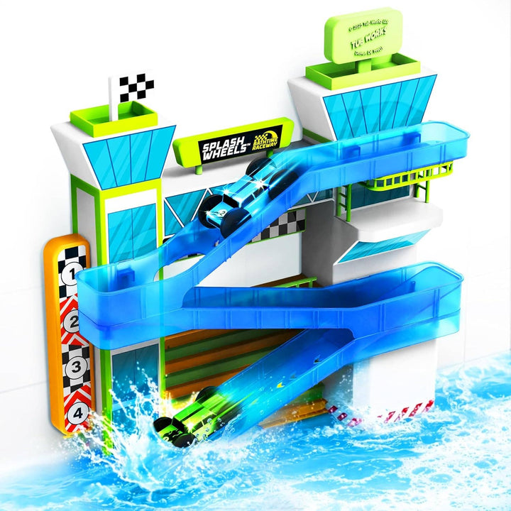 Tub Works® Splash Wheels™ Bathtime Raceway Car Ramp Toddler Bath Toy