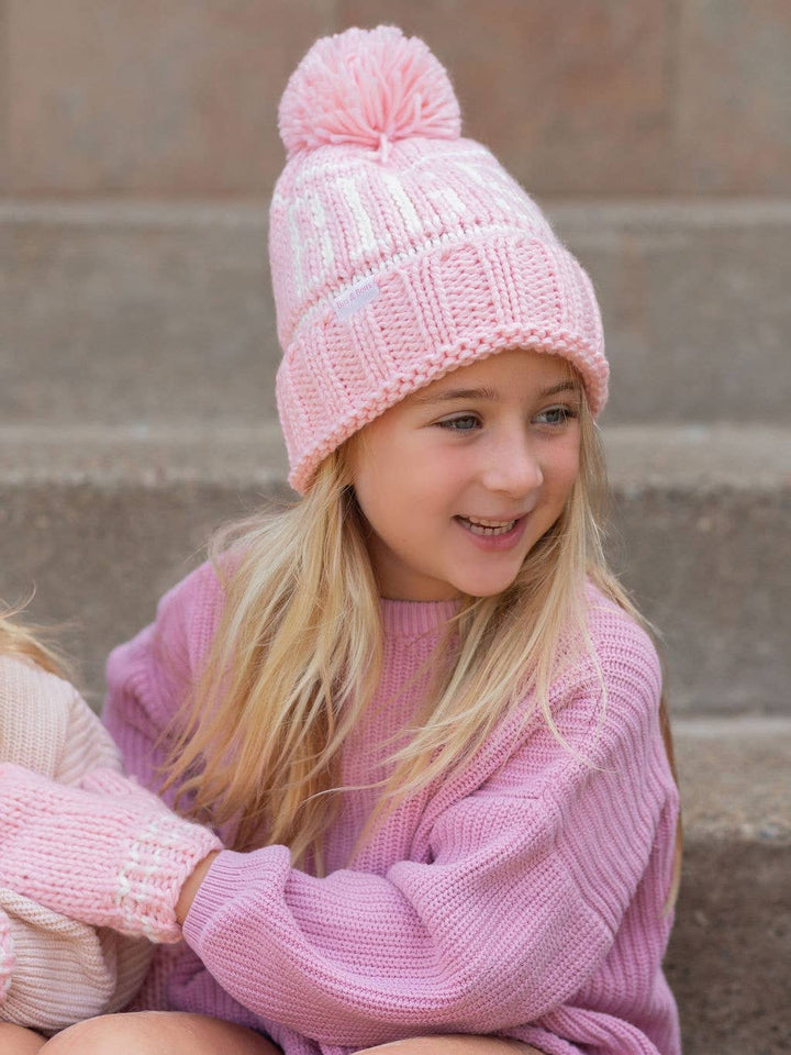 Pink Knit Mittens: Baby/Toddler (3-36 months)