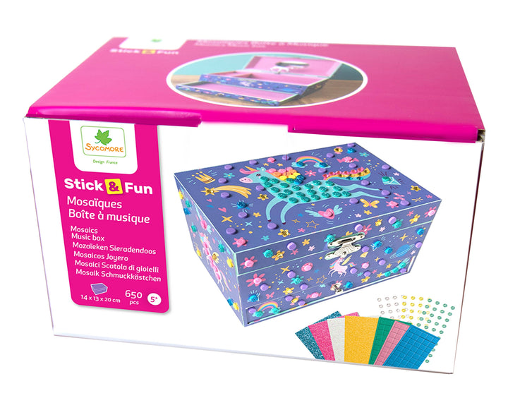 Stick'N Fun - 3D Mosaics Music Box Unicorn - 5y+