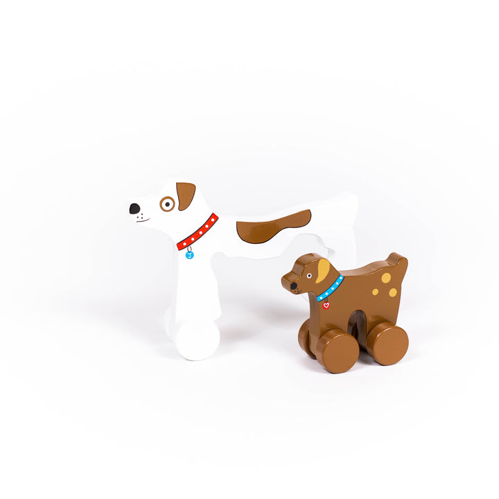 Dog Big & Little Wooden Roller