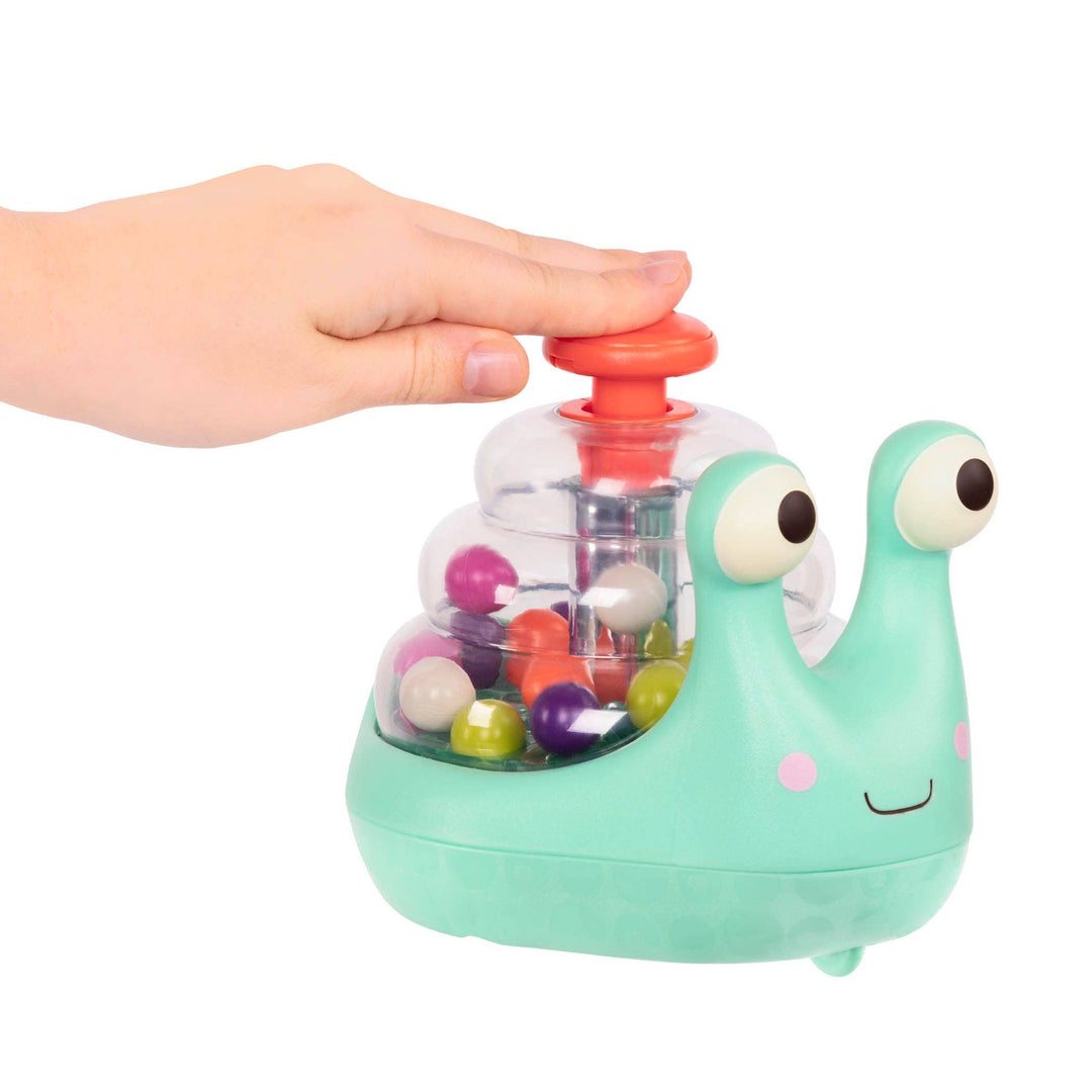 Rolling Light-Up Snail Popper Toy by Battat