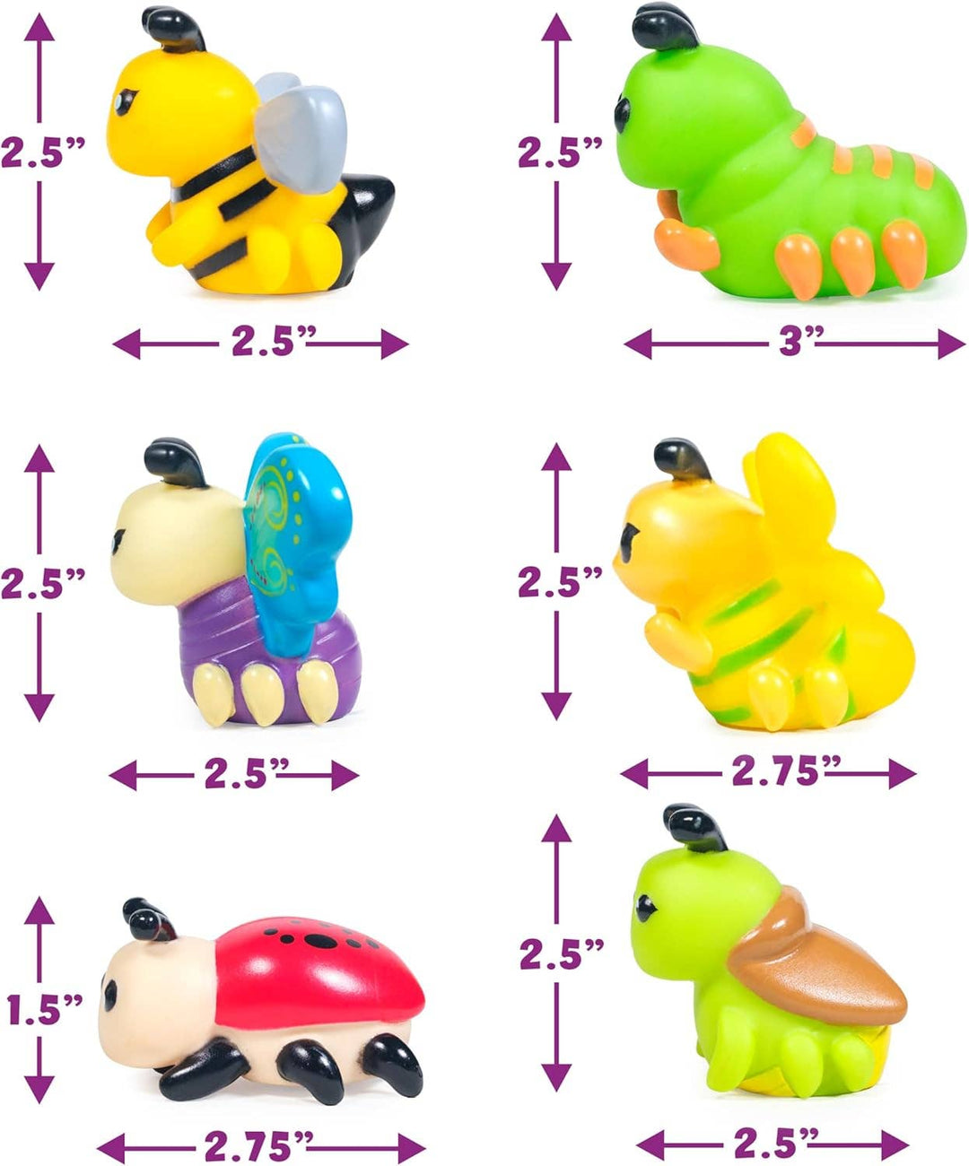 Tub Works® Bugs™ Light Up Bath Toys, 6 Pack