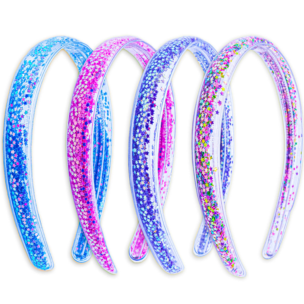 Shaker Glitter Headband-Rainbow