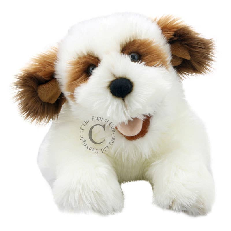 Playful Puppies Hand Puppet - Brown & White Puppy
