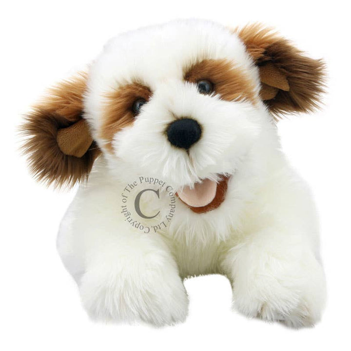 Playful Puppies Hand Puppet - Brown & White Puppy