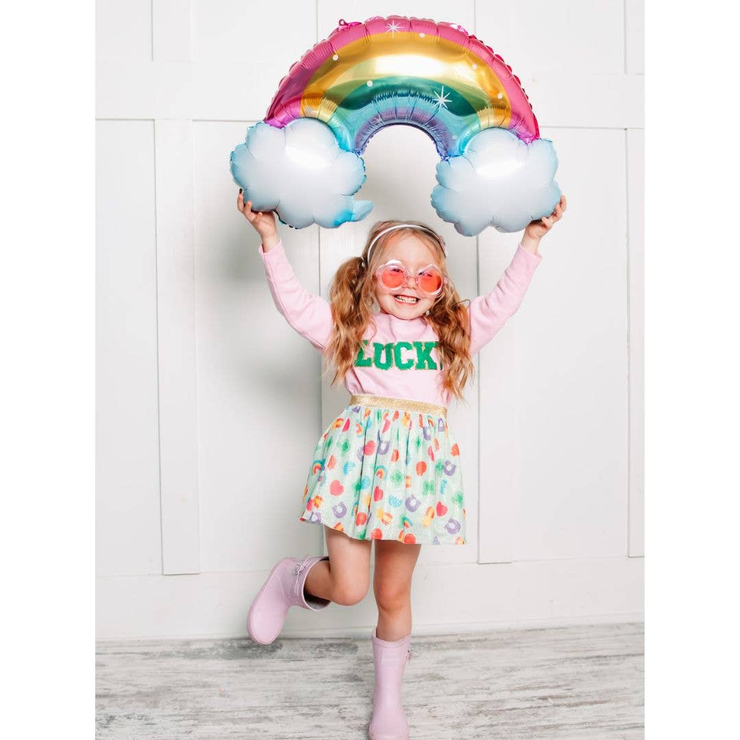 Lucky Green And Gold Patch St. Patrick's Day Sweatshirt: 4T