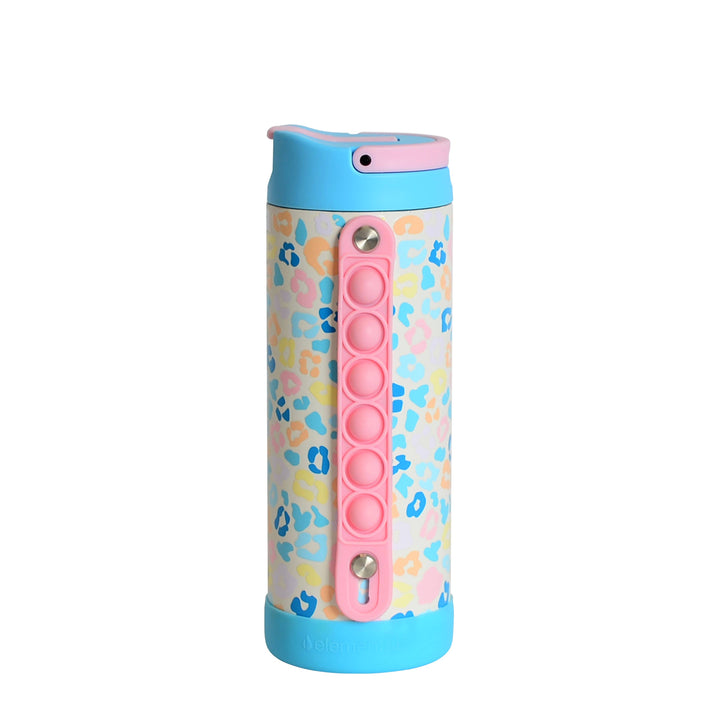 14oz Iconic Pop Bottle - Pastel Leopard