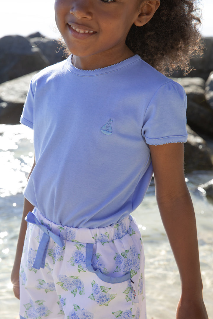 Pima Play Tee-Hydrangea Blue