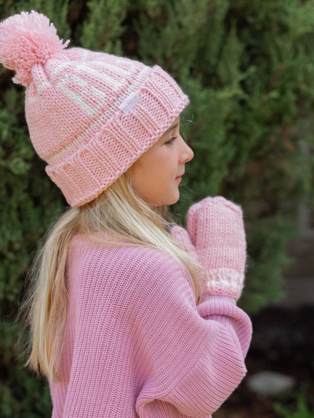 Pink Knit Mittens: Baby/Toddler (3-36 months)