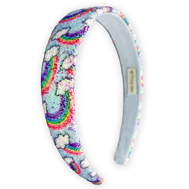 Rainbow Glitter Headband - Kids Hair Accessories: Purple